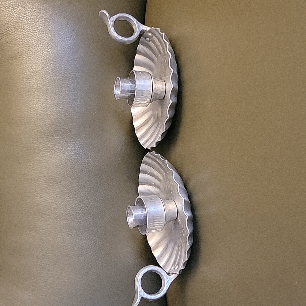 Hand Forged Everlast Pair of Finger Handle Holders.
